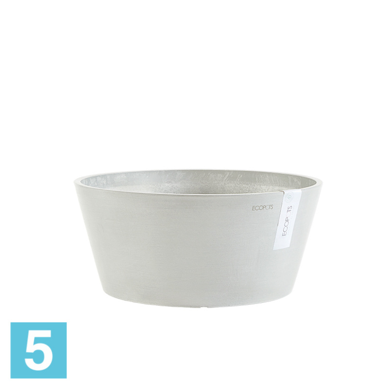 Напольное кашпо Ecopots Frankfurt, светло-серое 41-d, 18-h