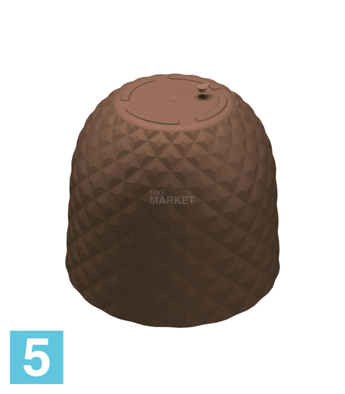 Напольное кашпо Artevasi Havana Tropical, коричневое 40-d, 33-h