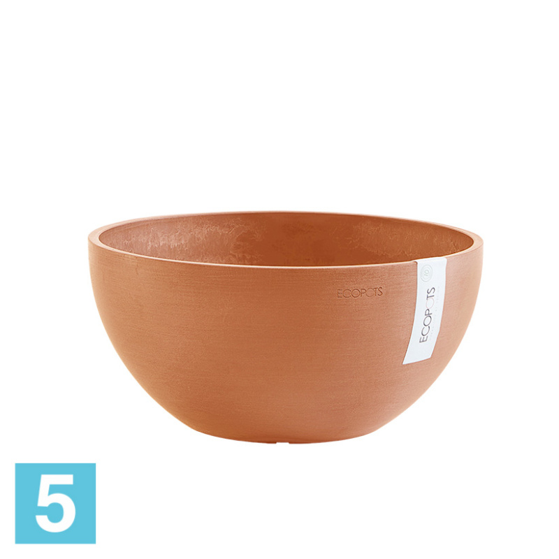 Настольное Кашпо Ecopots Brussels, терракотовое 30-d, 14-h