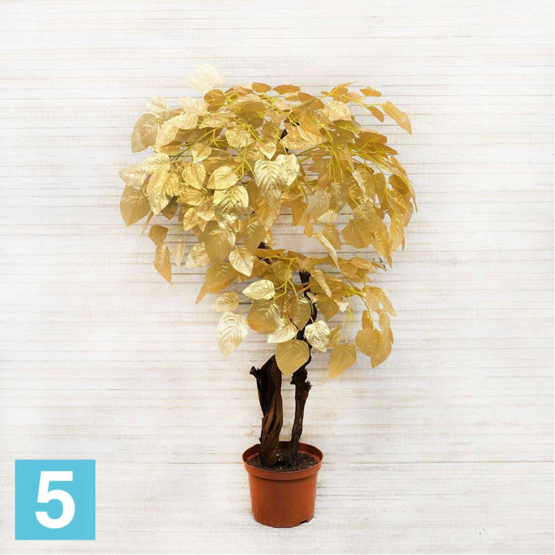 Дерево золотое искусственное Alseed, 2кр., ориг., ст., 120 см.