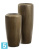 Кашпо с автополивом TREEZ Effectory Metal, Высокий конус Design, чернёная бронза 46-d, 117-h