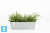 Прямоугольное кашпо Ecopots Bruges с креплением, светло-серое 55-l, 20-w, 21-h