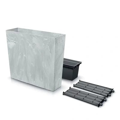 Кашпо Prosperplast URBI CASE BETON EFFECT, бетон 77-l, 23,5-w, 68,6-h