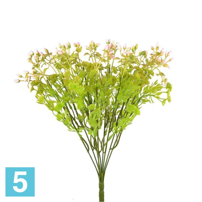 Куст гипсофилы с бутоном искусственный искусственный Alseed, микс, h-40  см.