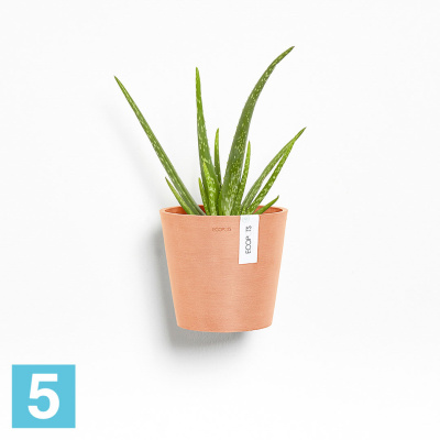 Кашпо с автополивом Ecopots Amsterdam, терракотовое 20-d, 18-h