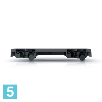 Подставка на колесах Prosperplast Mobile Platform Square, антрацит 39-l, 39-w, 4,5-h