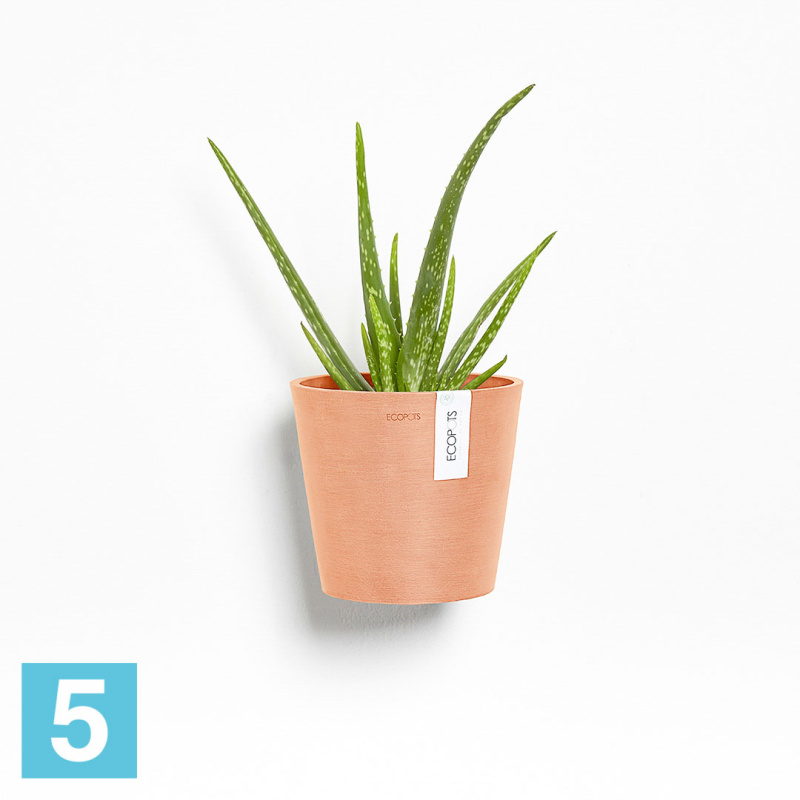 Подвесное кашпо Ecopots Amsterdam, терракотовое 20-d, 18-h