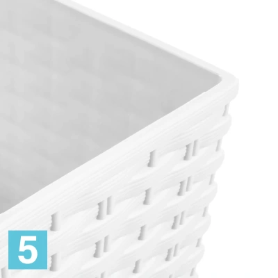 Напольное кашпо Prosperplast RATO LOW, белое 40-l, 40-w, 41-h