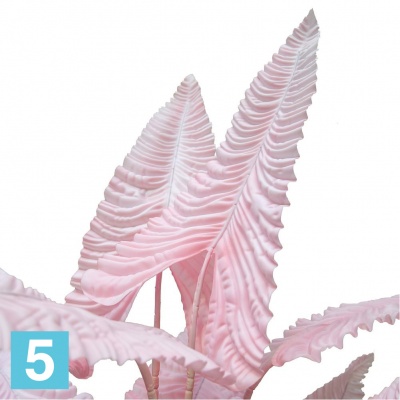 Каладиум куст розовый искусственный Alseed, h-170 см., плотный силикон в Москве