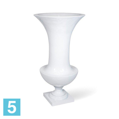 Высокое кашпо Fleur ami Cesare glossy white 84-d, 152-h, белое в #REGION_NAME_DECLINE_PP#