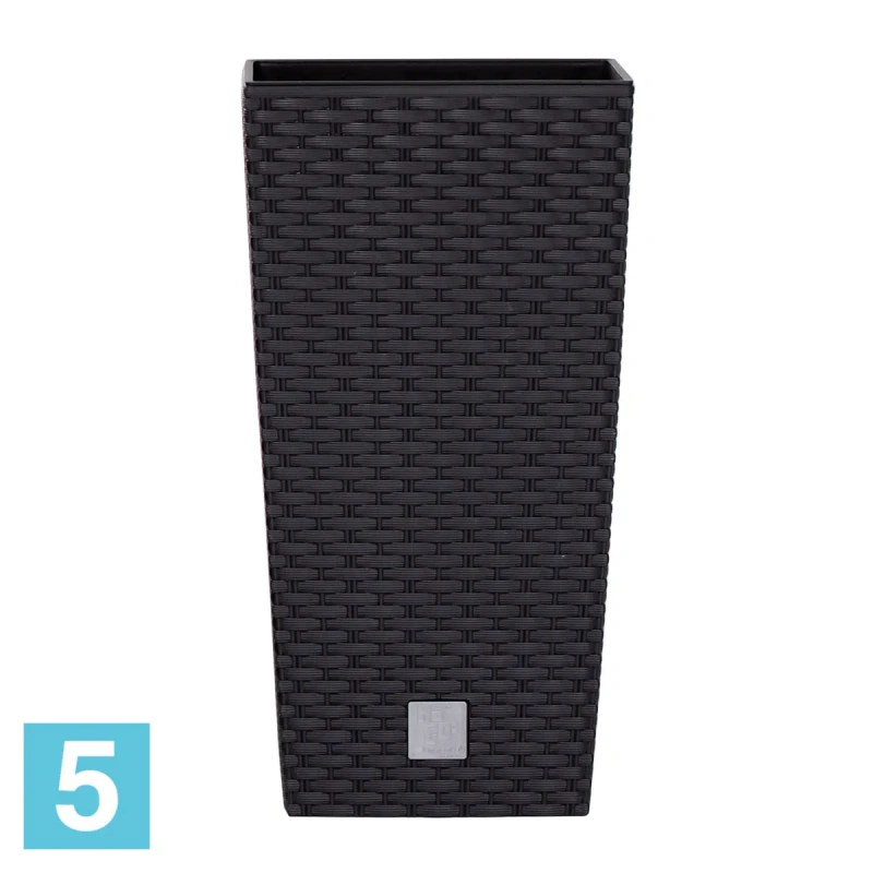 Кашпо Prosperplast RATO SQUARE, антрацит 27-l, 27-w, 50-h