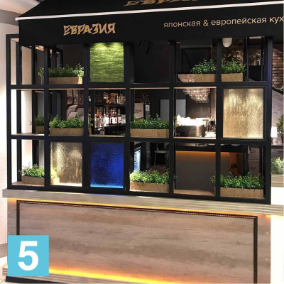 Самшит искусственный Alseed, h-15 см. в кокосовом боксе 40*8*7