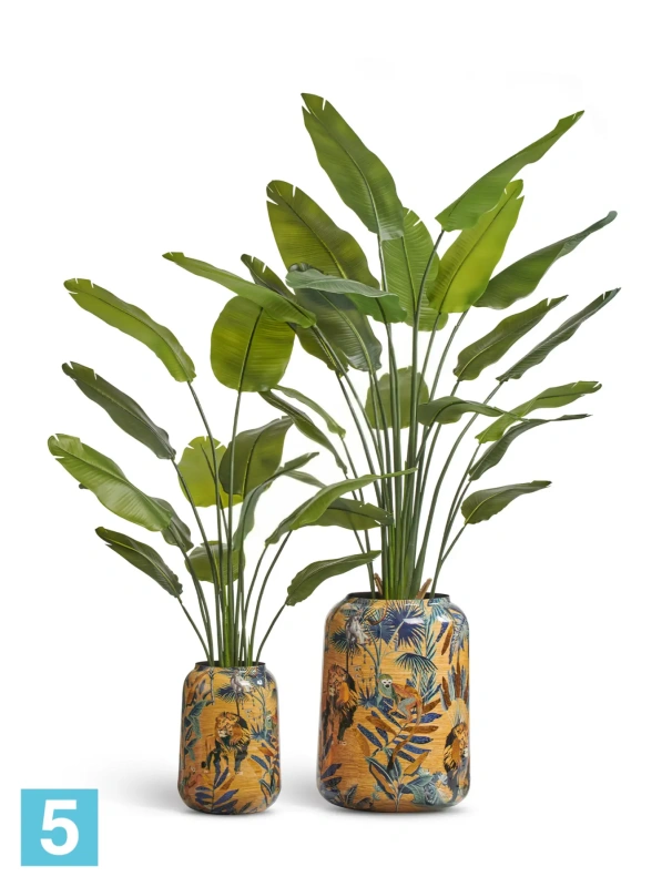 Кашпо TREEZ Effectory Savage Garden Design-ваза King, терракот и синий 43-d, 62-h