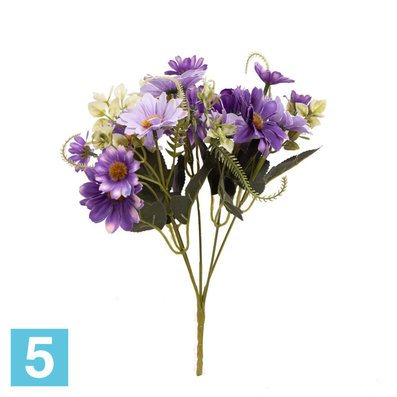 Букет маргариток*5 искусственный Alseed, h-30 см.