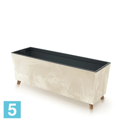 Кашпо Prosperplast URBI CASE BETON EFFECT N, кремовое 77-l, 23,5-w, 30-h