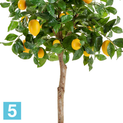 Лимонное дерево искусственное TREEZ Collection с плодами на штамбе 110h в Москве