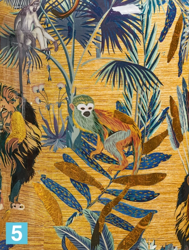 Кашпо TREEZ Effectory Savage Garden Чаша King, терракот и синий 23-d, 23-h