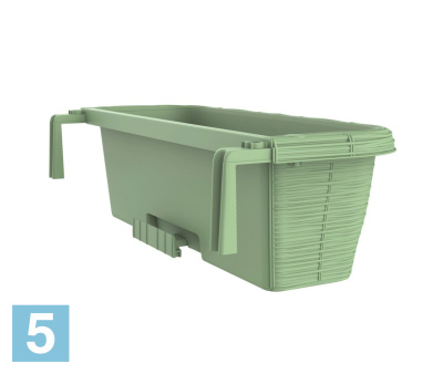 Балконный ящик с крючками BAMA Rondine Paglia, зеленый 60-l, 20-w, 18,5-h в #REGION_NAME_DECLINE_PP#
