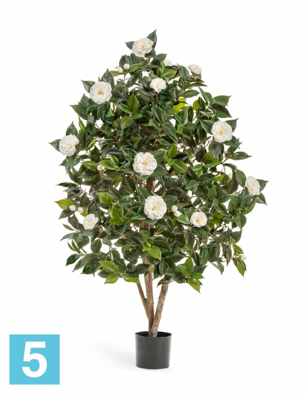 Камелия Японика искусственная TREEZ Collection кремовая 150h