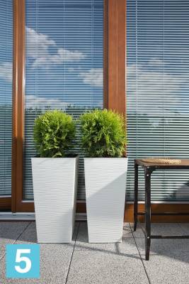 Кашпо Lamela Finezja Dluto, черное 40-l, 40-w, 75,3-h