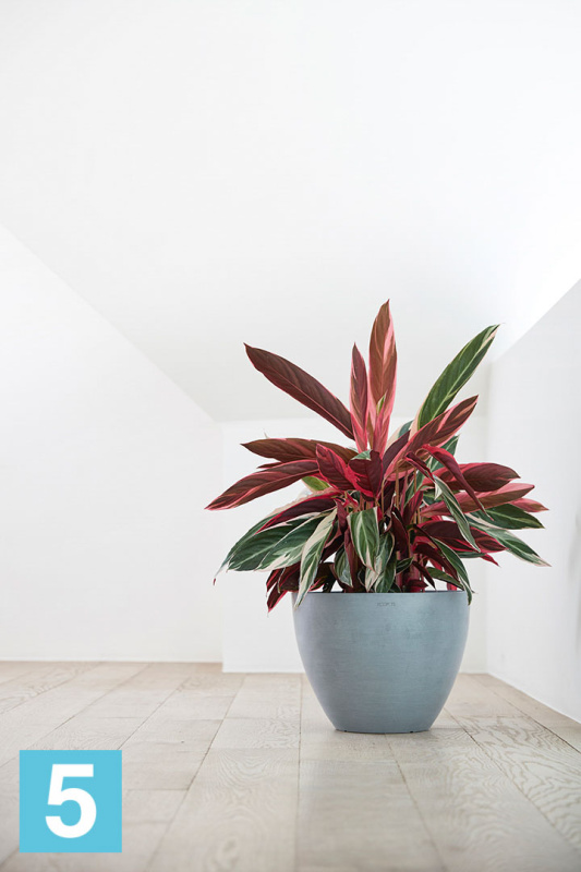 Напольное кашпо Ecopots Antwerp, серо-голубое 40-d, 30-h