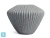 Кашпо TREEZ Effectory Moho Сферическая Design-ваза, дымчато-серый песок 60-d, 45-h