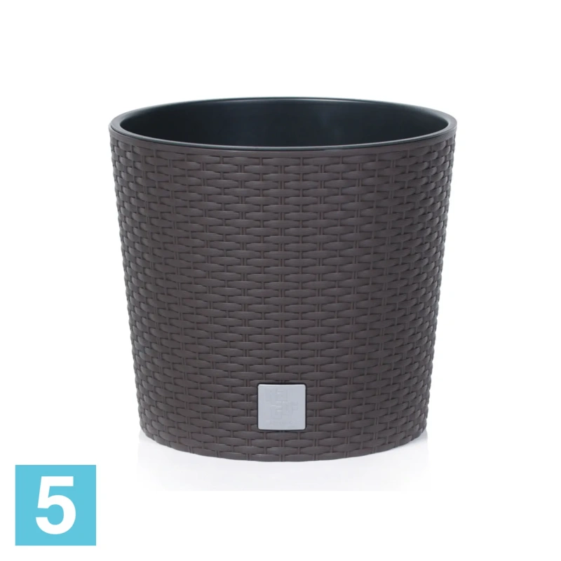 Напольное кашпо Prosperplast RATO ROUND, венге 40-d, 38-h