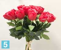 Искусственный букет из роз Джессика Sensitive Botanic красные 3 шт. 72h см (полуоткрытая) в #REGION_NAME_DECLINE_PP#