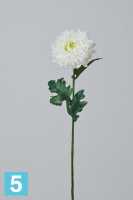 Искусственный цветок для декора Хризантема Королевская 15dx75h белая в Москве