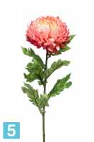 Искусственный цветок для декора Хризантема МОМ спрей 12dx75h розовая в Москве