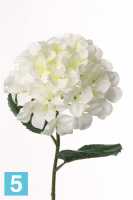 Искусственный цветок для декора Гортензия "IMPERIAL" 20dx68h белая (2 листа) в Москве