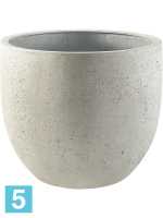 Кашпо Grigio new egg pot antique, белое-бетон d-45 h-38 см в #REGION_NAME_DECLINE_PP#