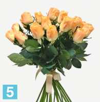 Искусственный букет из оранжевых роз Джой 68h (25шт.) в #REGION_NAME_DECLINE_PP#