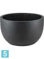 Кашпо Grigio new egg pot low, антрацит-бетон d-110 h-65 см в #REGION_NAME_DECLINE_PP#