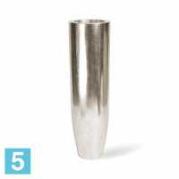 Высокое кашпо Fleur ami Pandora Silver leaf 35-d, 125-h, серебряное