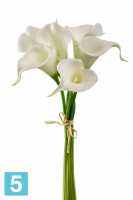 Искусственный букет из калл 35h белый (6 цветков) в #REGION_NAME_DECLINE_PP#