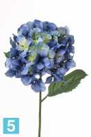 Искусственный цветок для декора Гортензия "IMPERIAL" 20dx68h голубая (2 листа) в Москве