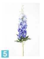 Искусственный цветок для декора Дельфиниум "Imperial" 15dx95h голубой (3 листа) в Москве