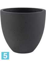Кашпо Grigio egg pot, антрацит-бетон d-50 h-45 см в #REGION_NAME_DECLINE_PP#