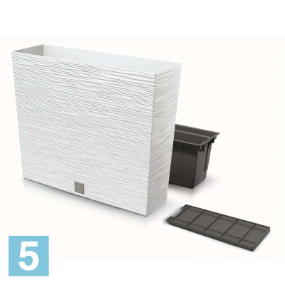 Кашпо Prosperplast FURU CASE TOWER, белое 77-l, 23,5-w, 68,6-h в #REGION_NAME_DECLINE_PP#