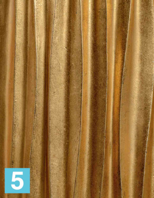 Кашпо TREEZ Effectory Metal Высокий конус Design Wave, сусальное золото 34-d, 75-h в #REGION_NAME_DECLINE_PP#